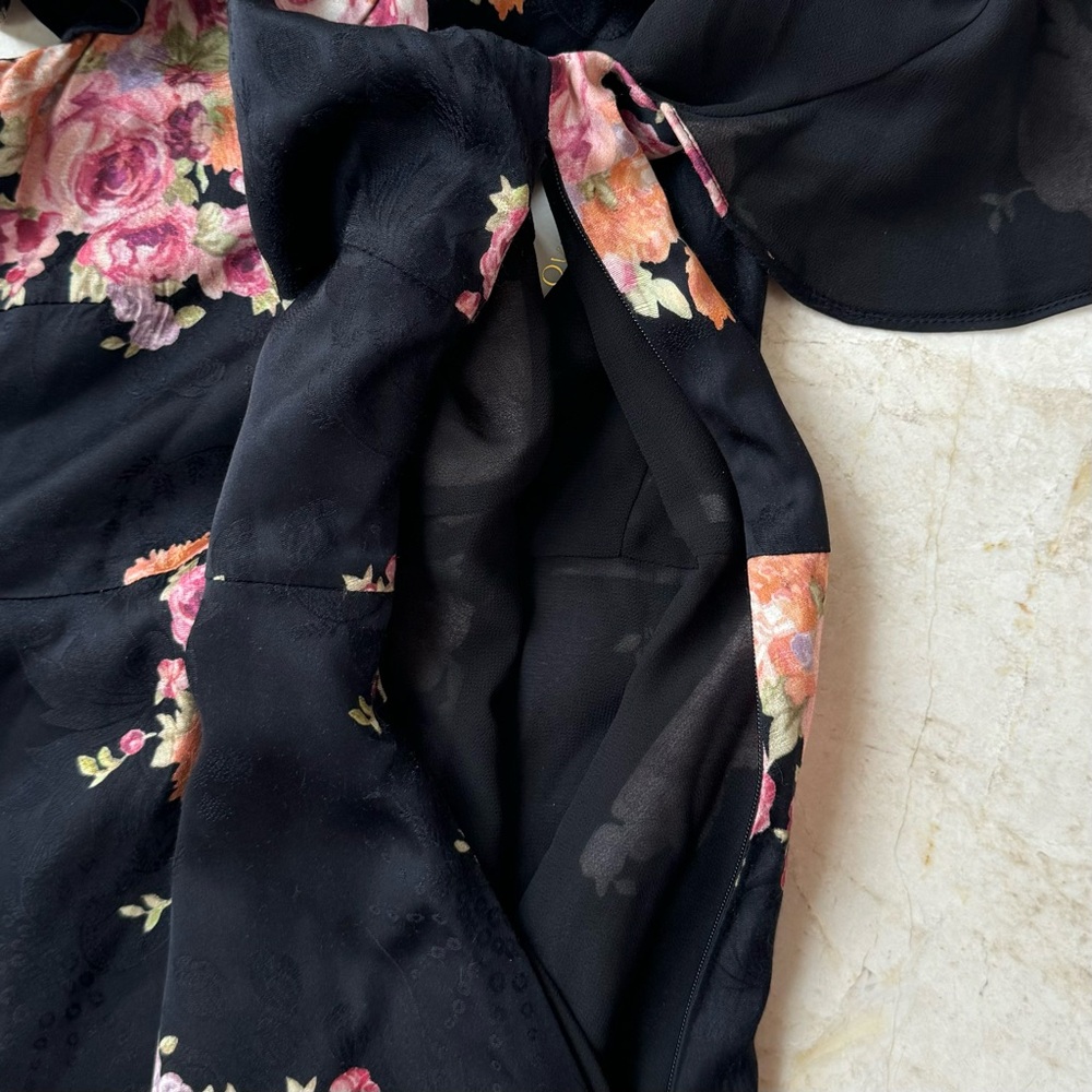 LoveShackFancy Elowen Midi dress floral Silk blend fabric size 0 - Picture 10 of 14